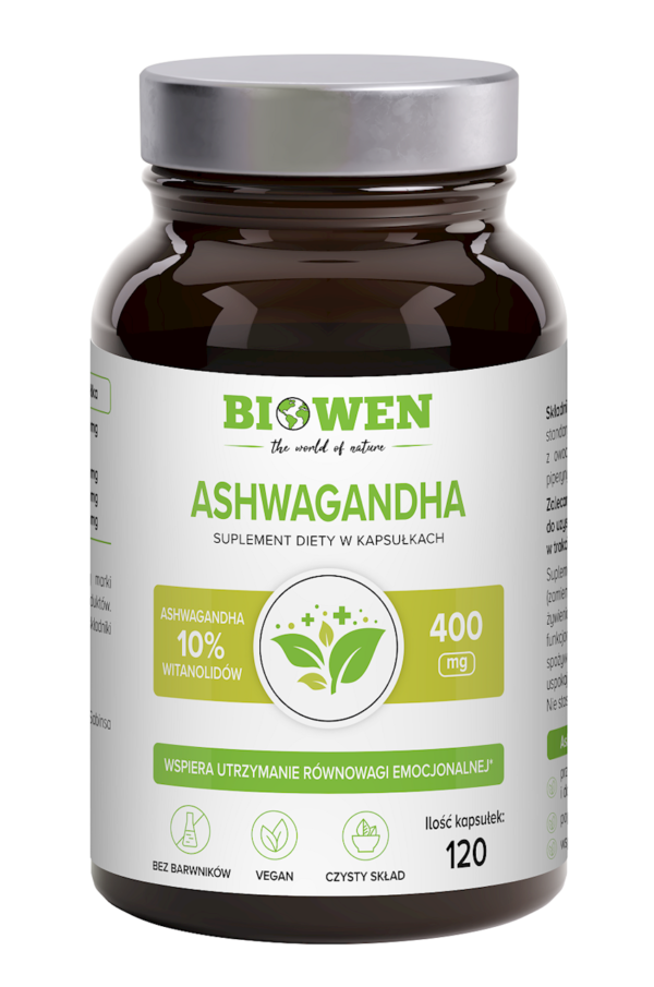 Ashwagandha Ekstrakt bezglutenowy (400 mg)
